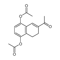 (6-acetyl-4-acetyloxy-7,8-dihydronaphthalen-1-yl) acetate Structure