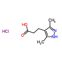 3-(3,5-二甲基-1H-吡唑-4-基)丙酸结构式