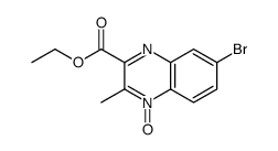 ethyl 7-bromo-3-methyl-4-oxidoquinoxalin-4-ium-2-carboxylate结构式
