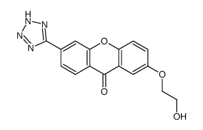 2-(2-hydroxyethoxy)-6-(2H-tetrazol-5-yl)xanthen-9-one Structure