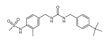 N-{4-[3-(4-t-butylbenzyl)-ureidomethyl]-2-methylphenyl}-methanesulfonamide结构式