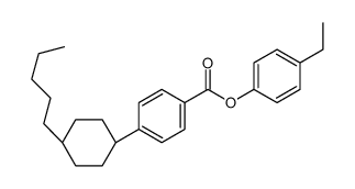 4-(反式-4-戊基环己基)苯甲酸对乙基苯酚酯结构式