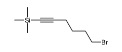 6-bromohex-1-ynyl(trimethyl)silane结构式
