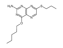 2-amino-4-(pentyloxy)-7-(propylthio)pteridine Structure
