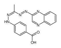 4-[2-[1-(quinoxalin-2-yldiazenyl)ethylidene]hydrazinyl]benzoic acid Structure