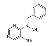 4-(N-benzyl-hydrazino)-pyrimidin-5-ylamine结构式