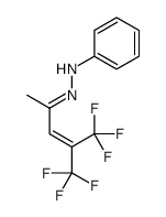 N-[(Z)-[5,5,5-trifluoro-4-(trifluoromethyl)pent-3-en-2-ylidene]amino]aniline结构式