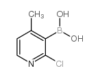 2-氯-4-甲基吡啶-3-硼酸结构式