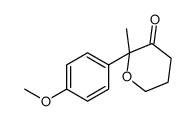 2-(4-methoxyphenyl)-2-methyloxan-3-one结构式