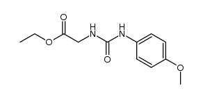 ethyl 2-(3-(4-methoxyphenyl)ureido)acetate结构式