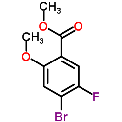 4-溴-5-氟-2-甲氧基苯甲酸甲酯结构式