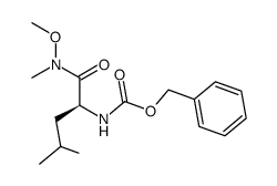 (S)-苯甲基(1-(甲氧基(甲基)氨基)-4-甲基-1-氧亚基戊烷-2-基)氨基甲酯结构式