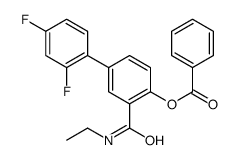 [4-(2,4-difluorophenyl)-2-(ethylcarbamoyl)phenyl] benzoate Structure
