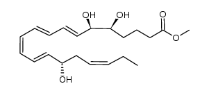 (5S,6R,7E,9E,11Z,13E,15S,17Z)-methyl 5,6,15-trihydroxyicosa-7,9,11,13,17-pentaenoate结构式