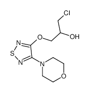 1-chloro-3-[(4-morpholin-4-yl-1,2,5-thiadiazol-3-yl)oxy]propan-2-ol结构式
