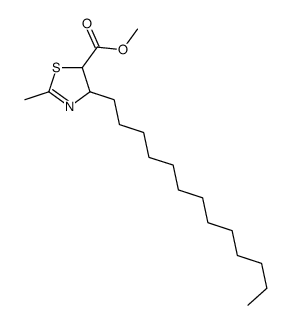 methyl 2-methyl-4-tridecyl-4,5-dihydro-1,3-thiazole-5-carboxylate结构式