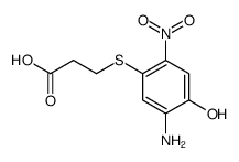 3-(5-amino-4-hydroxy-2-nitrophenyl)sulfanylpropanoic acid结构式