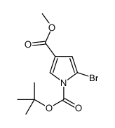 1-tert-Butyl 3-methyl 5-bromo-1H-pyrrole-1,3-dicarboxylate, Methyl 5-bromo-1-(tert-butoxycarbonyl)-1H-pyrrole-3-carboxylate结构式
