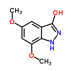5,7-Dimethoxy-1,2-dihydro-3H-indazol-3-one结构式