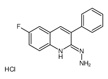 6-氟-2-肼基-3-苯基喹啉盐酸盐结构式