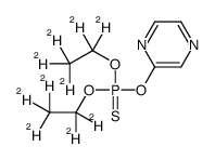 O,O-Di(ethyl-d10) O-(2-pyrazinyl) phosphorothioate Structure