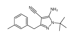 5-Amino-1-tert-butyl-3-(3-methylbenzyl)-4-cyanopyrazole结构式