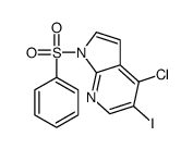 4-氯-5-碘-1-(苯基磺酰基)-1H-吡咯并[2,3-b]吡啶结构式