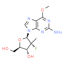 (2'R)-2'-Deoxy-2'-fluoro-2'-Methyl-6-O-Methyl-guanosine Structure