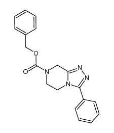 benzyl 3-phenyl-5,6-dihydro-[1,2,4]triazolo[4,3-a]pyrazine-7(8H)-carboxylate结构式