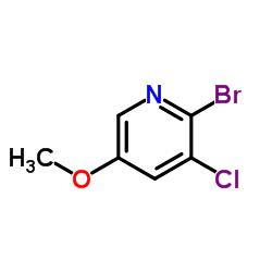 2-Bromo-3-chloro-5-methoxypyridine structure