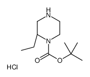(R)-2-乙基哌嗪-1-羧酸叔丁酯盐酸盐结构式