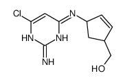 (1R,4S)-rel-4-[(2-Amino-6-chloro-4-pyrimidinyl)amino]-2-cyclopentene-1-methanol结构式