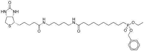 10-苄氧基乙氧基次膦酰基-N-生物素氨基戊基癸酰胺结构式
