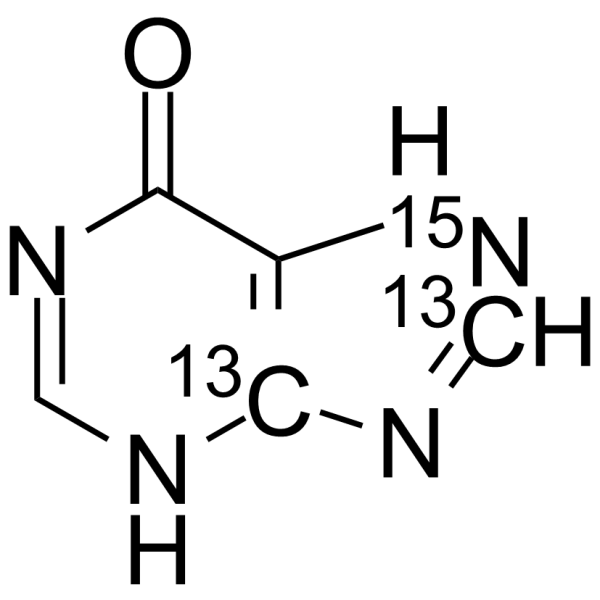 Hypoxanthine-13C2,15N-1 Structure