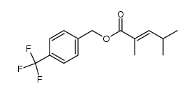 dimethyl-2,4 pentene-2 oate de p-(trifluoromethyl)benzyle结构式