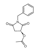 (3S)-1-benzyl-3-acetatoxypyrrolidine-2,5-dione结构式