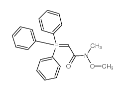 N-甲氧基-N-甲基(三苯基膦亚基)乙酰胺结构式