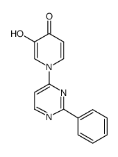 3-hydroxy-1-(2-phenylpyrimidin-4-yl)pyridin-4(1H)-one结构式