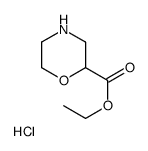 ETHYL MORPHOLINE-2-CARBOXYLATE HYDROCHLORIDE Structure