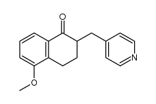 5-methoxy-2-(pyridin-4-ylmethyl)-1,2,3,4-tetrahydro-1-naphthalenone Structure