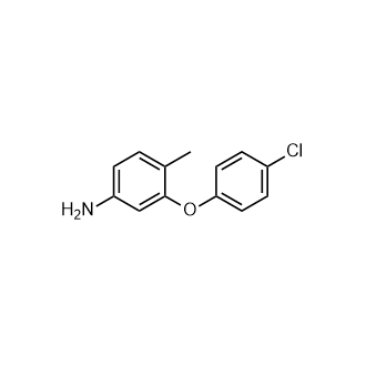 3-(4-氯苯氧基)-4-甲基苯胺结构式