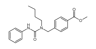 methyl 4-((1-butyl-3-phenylureido)methyl)benzoate结构式