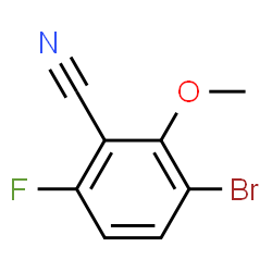 3-Bromo-6-fluoro-2-methoxybenzonitrile Structure