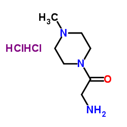Ethanone,2-amino-1-(4-methyl-1-piperazinyl)-, hydrochloride (1:2) Structure
