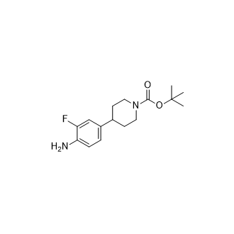 4-(4-氨基-3-氟苯基)哌啶-1-羧酸叔丁酯结构式