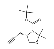 (4S)-2,2-dimethyl-4-prop-2'-ynyl-oxazolidine-3-carboxylic acid tert-butyl ester结构式