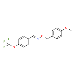 1-(4-(三氟甲氧基)苯基)乙酮 O-(4-甲氧苄基) 肟结构式