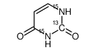 1H-pyrimidine-2,4-dione-13C,15N2 Structure