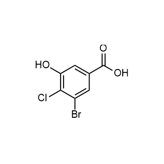 3-溴-4-氯-5-羟基苯甲酸结构式