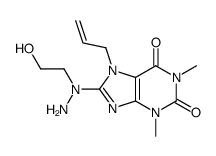 8-[amino(2-hydroxyethyl)amino]-1,3-dimethyl-7-prop-2-enylpurine-2,6-dione结构式